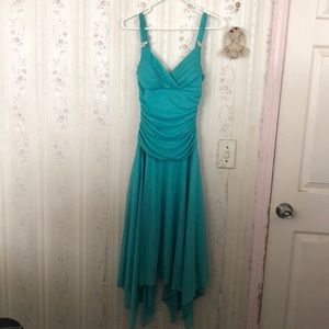 Aqua prom dress